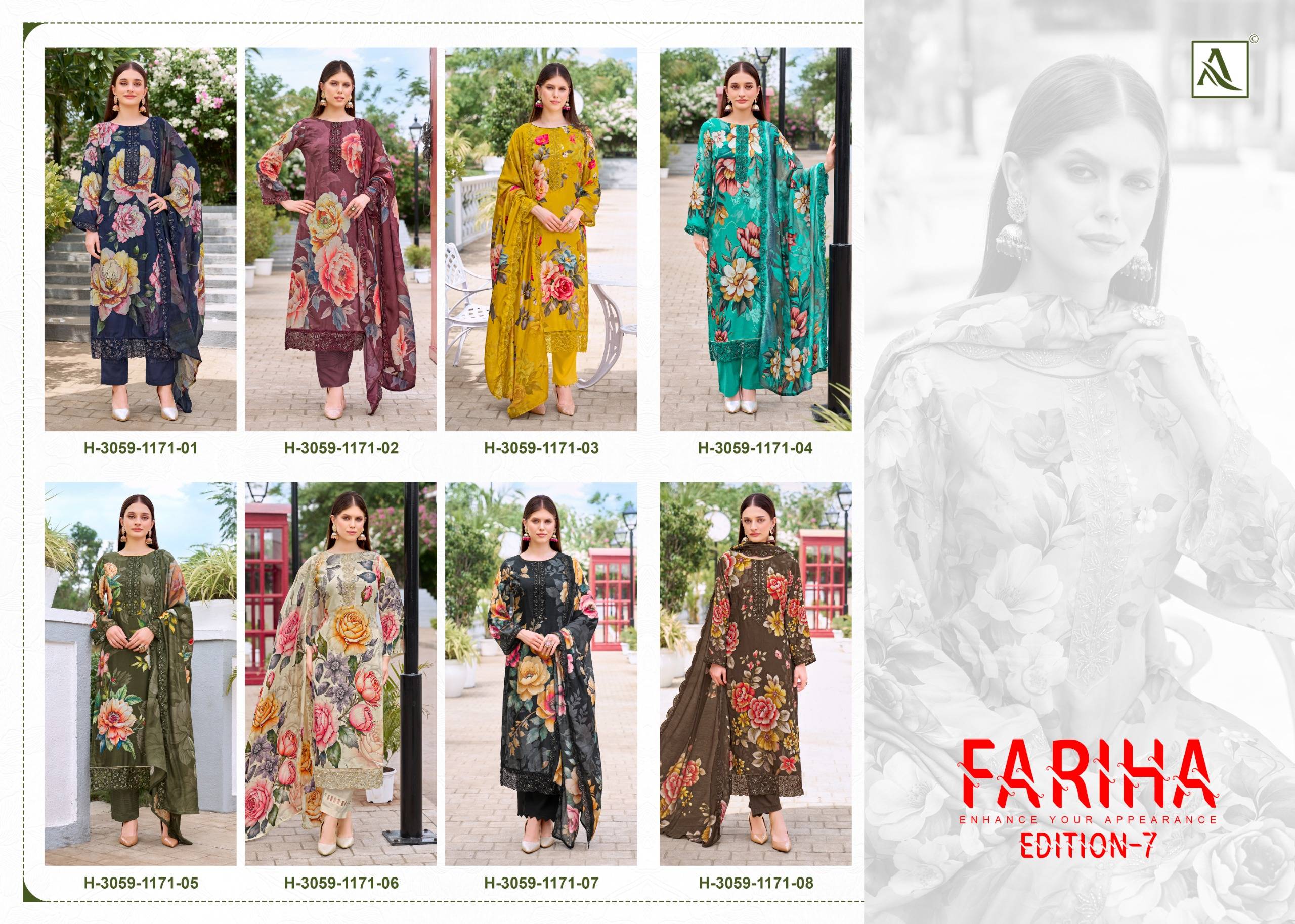 FARIHA 7 BY ALOK SUIT 01 To 08 Series Beautiful Festive Suits Stylish Colorful Fancy Casual Wear & Ethnic Wear Maslin Dresses At Wholesale Price
